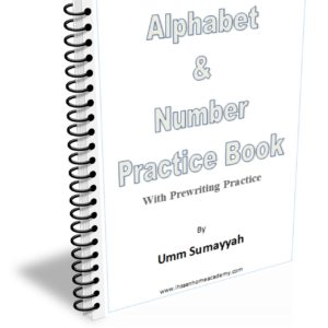 Alphabet and Number Practice Book – with Prewriting Practice